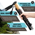 thumbnail image 5 of IC ICLOVER Cork Handle Trekking Hiking Poles, Pair of 2 Collapsible Walking Sticks Quick Flip Lock, Adjustable 41.3 to 49.2 in, 5 of 9