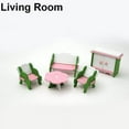 thumbnail image 2 of LYINGF Colorful Wooden Doll House Furniture, Wood Miniature Bathroom/Living Room/Bedroom/Kitchen House Furniture Dollhouse Doll Decoration Accessories Pretend Play Kids Toy, 2 of 6