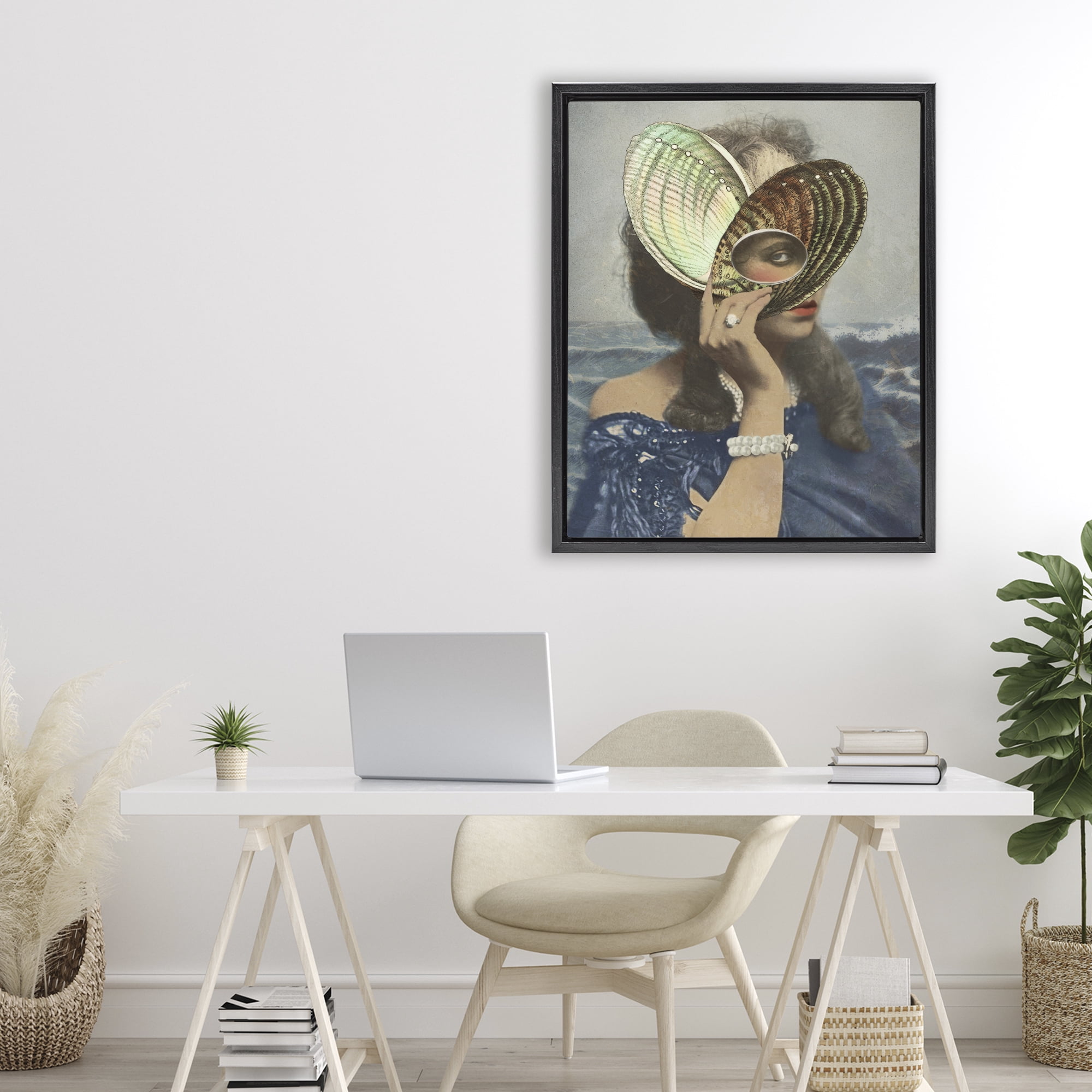 Stupell Industries Portrait of Naturalist Black Framed Floater Canvas Wall Art, design by Victoria Barnes