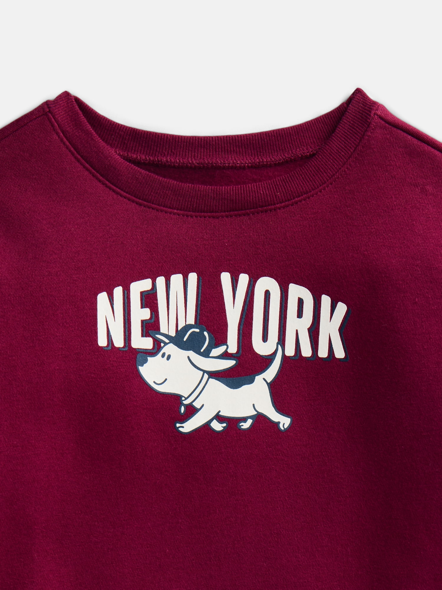 Wonder Nation Baby & Toddler Fleece Crewneck Sweatshirt, Sizes 6M-5T