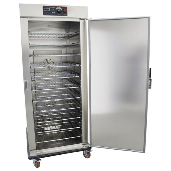 11 Layers Commercial Single Door Food Warmer Mobile Heated Holding Cabinet 220V 86-185℉ Temperature