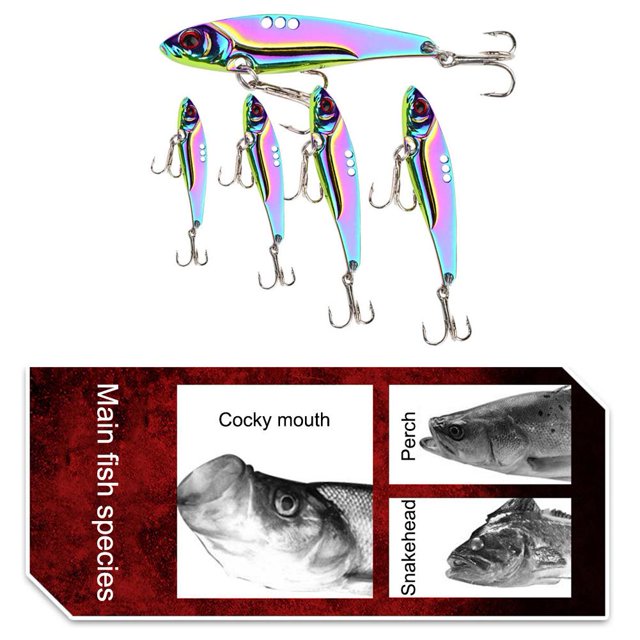 Lentejuelas de metal VIB Señuelos de pesca Crankbaits Cebo duro artificial Tackle 7g Sywqhk Para Estrenar
