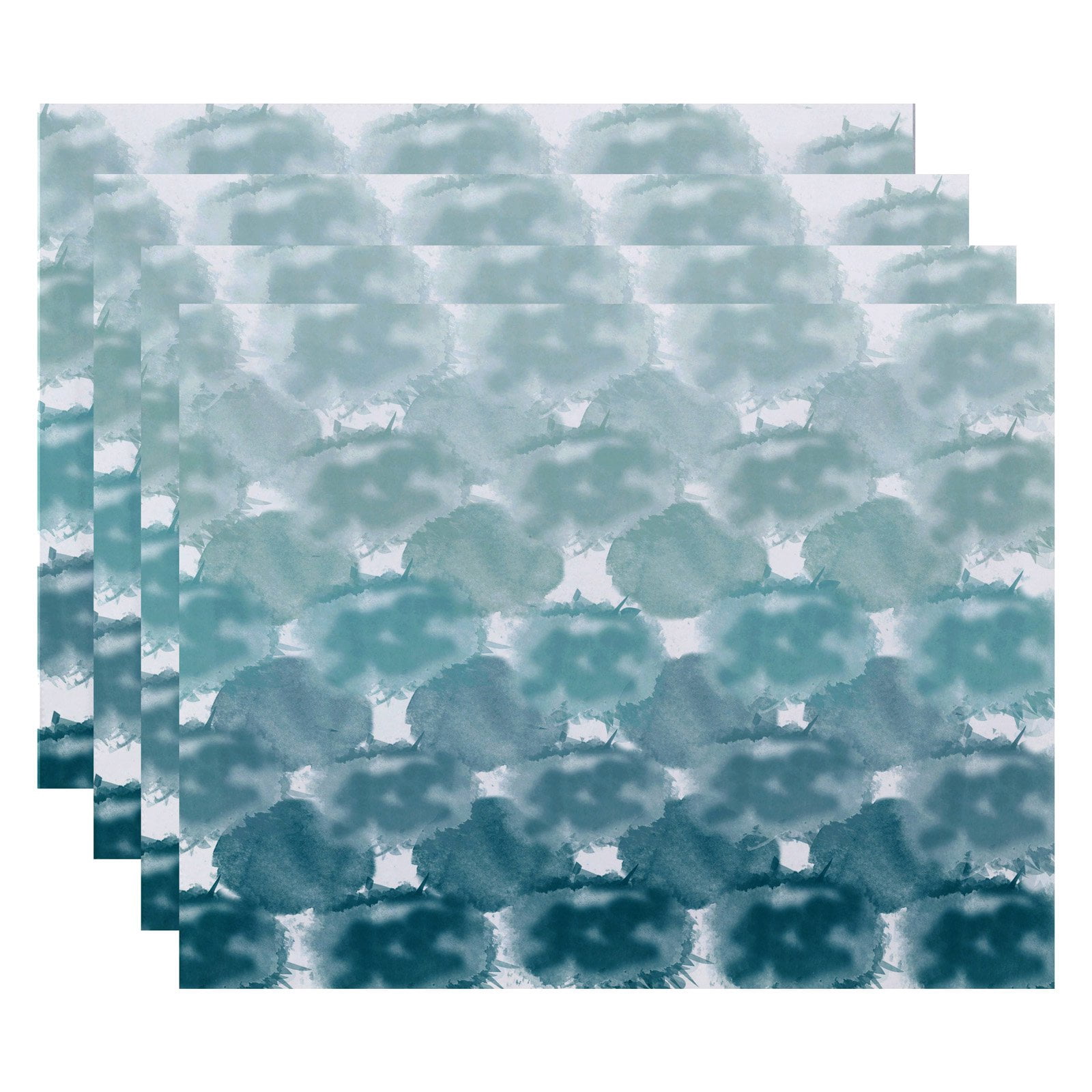 Simply Daisy 18" x 14" Beach Clouds Geometric Print Placemat, Set of 4
