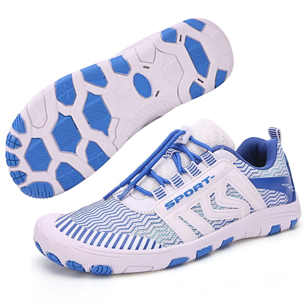 Zapatos acuáticos Aqua Shoes Zapatillas de buceo transpirables para caminar en el lago (azul 43)