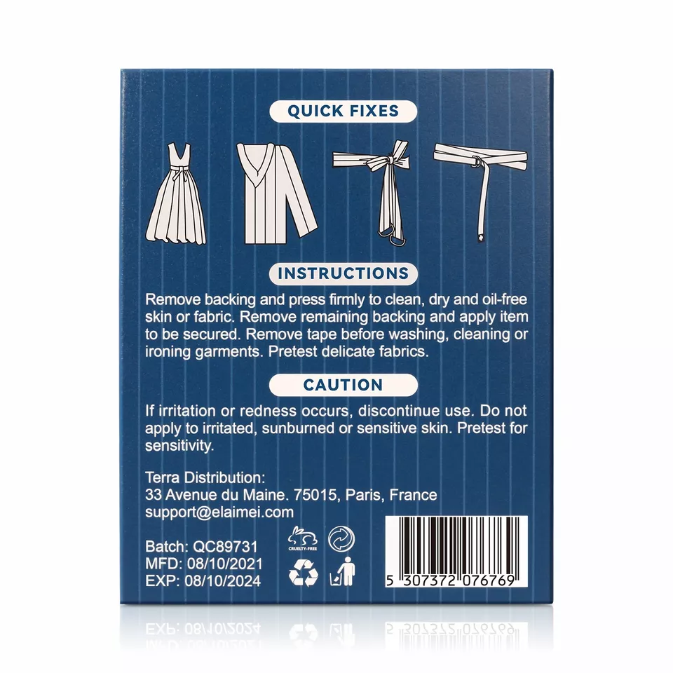 CIRCLE- 80 Pack Double Sided Tape For Clothes Body Fashion Skin Tape Strong Transparent