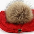 thumbnail image 4 of Jamicy Womens Beanies Christmas Present Winter Soft Knit Beanie Hat with Faux Fur Pom Pom Warm Skull Cap Beanies for Women, 4 of 6