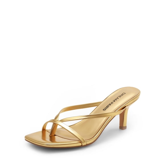 Sandalia DREAM PAIRS DWUMFF2503 Tacón Bajo Dorado