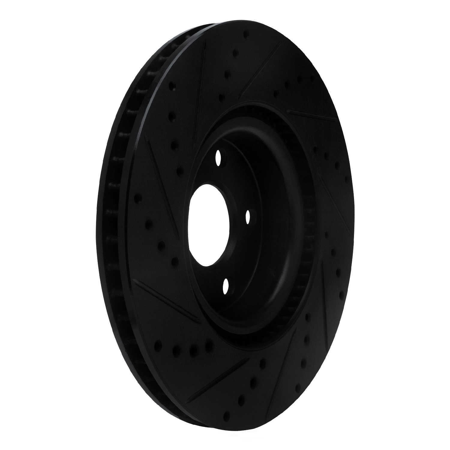 Dynamic Friction Company 633-54281L DFC Brake Rotor - Drilled And Slotted - Black