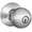 Satin Chrome, variant on Schlage F51-Orb Orbit Keyed Entry Door Knob Set - Brass