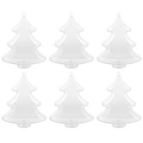 Luxshiny Set of 6 Transparent Plastic Candy Holders Boxes for Christmas Holiday Party Favors