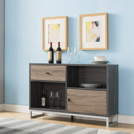 Furniture of America Strille Modern Two-tone Storage Dining Server by