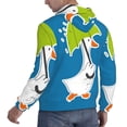 thumbnail image 6 of Balery Goose Holding an Umbrella Pattern Mens Hoodie Kangaroo Pocket Hoodie Pullover Hooded Sweatshirt Ideal for Daily Wear Travel and Home-Large, 6 of 7