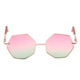 thumbnail image 2 of Gafas de terre Macarena Gafas de montura de muñeca Hexagonales Rosa y verde, 2 of 8