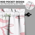 thumbnail image 3 of Vintage Pink Bow Tier Kitchen Curtains for Bathroom Living Rod Pocket Window Drapes 28"x39" 2 Panels Window Treatment Tiers, 3 of 4