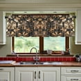 thumbnail image 3 of Yayeee Kitchen Curtains Tier Set of 2 Light Filtering 57"x24" Over Sink Window Panels, Metallic Flower, 3 of 7
