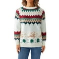 thumbnail image 6 of hirigin Women Christmas Sweater, Knit Pullover Long Sleeve Crew Neck Elk Winter Tops for Casual Daily, 6 of 9