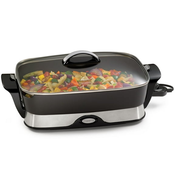 06857 16-inch Electric Foldaway Skillet, Black