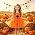 thumbnail image 2 of Rhuody Girls Halloween Dresses Sleeveless Hallowmas Pumpkin Prints Dress Fairy Tale Costume With Comfortable Knit Bodice And Skirt Classic Playsuit, 2 of 5