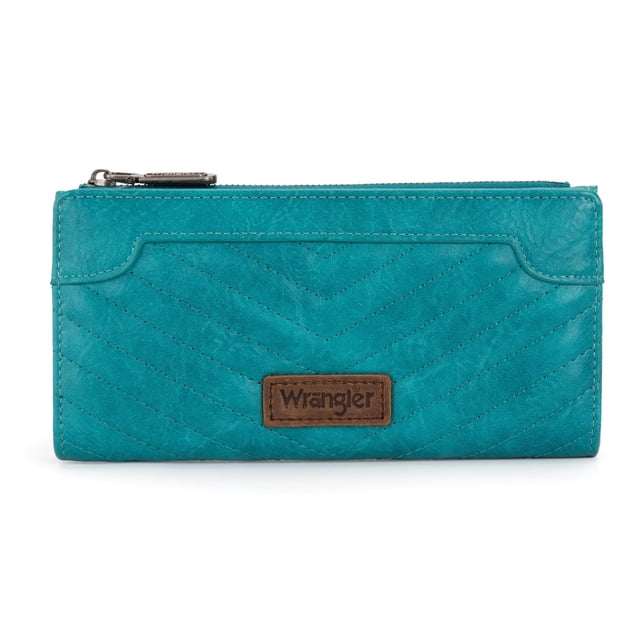Cartera Wrangler Minimalist para mujer de piel vegana turquesa