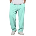 thumbnail image 4 of Delconic Mens Basic Lounge Pants Drawstring Elastic Waist Straight Leg Full Length Sweatpants with Two Side Pockets Cyan L, 4 of 7