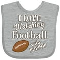 thumbnail image 3 of Inktastic PopPop Football Watching Grandson Gift Boys or Girls Baby Bib, 3 of 4
