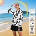 thumbnail image 5 of FORMRS Womens Long Sleeve Shirts UPF 50+ Sun Protection Quick Dry Fishing Hiking Tops, Size S-2XL, Cow Spots, 5 of 8
