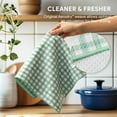 thumbnail image 5 of Waffle Kitchen Towel Set of 2 - Quick Dry Microfiber Sustainable Dish Towels - Ultra Absorbent Reusable Cleaning Tea Towels - Lightweight Hand Towels,16”x 28”, Butterfly Gingham, 5 of 9