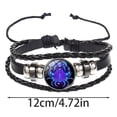 thumbnail image 2 of Adjustable 12 Zodiac Guardian Bracelet - Serene Manifestation Leather Cuff for Constellation Lovers, Glow in the Dark Spiritual Jewelry Gift for Women & Men, 2 of 3
