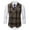 Coffee #01, variant on Vest for Men Comfortable Mens Vintage Suit Vest Plaid Tweed Regular Fit Waistcoat for Wedding Groomsmen