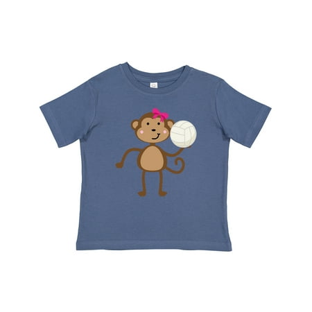

Inktastic Cute Volleyball Girl Monkey Gift Baby Girl T-Shirt