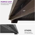 thumbnail image 5 of PURPLE LEAF 8’ X 8’ Outdoor Hardtop Gazebo Metal Frame Galvanized Steel Double Roof Patio Pavilions for Desk Backyard Bronze, 5 of 12