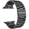 thumbnail image 2 of Woaeety Stainless Steel Metal Band for Apple Watch 45/44/42/41/40/38mm, Apple Watch Band Bracelet for Apple Watch Series 7 Apple Watch Series 6 Apple Watch Series 5/4/3/2/1(Black-42mm/44mm), 2 of 12