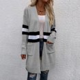 thumbnail image 5 of Vedolay Long Cardigans for Women 2023 Full-Zipper Stand Collar Sweater Gray,XL, 5 of 5