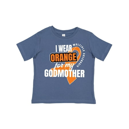 

Inktastic I Wear Orange for My Godmother Multiple Sclerosis Awareness Gift Toddler Boy or Toddler Girl T-Shirt
