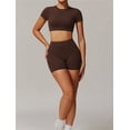 thumbnail image 2 of Conjuntos de entrenamiento for mujer, 2 piezas, sujetador deportivo, camiseta sin mangas, polainas de cintura alta, gimnasio, Yoga, ropa activa, Top de entrenamiento for mujer, 2 of 6