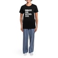 thumbnail image 4 of CafePress - Coolest Godmother Ever Pajamas - Women's Short Sleeve Print T-Shirt and Pants Dark Cotton Pajama Set, 4 of 7
