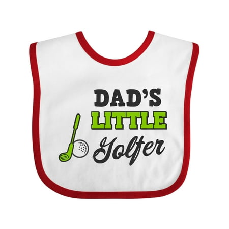 

Inktastic Dads Little Golfer with Golf Club and Ball Gift Baby Boy or Baby Girl Bib