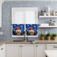 thumbnail image 6 of Blue Christmas Kitchen Curtains and Valances Set, Rod Pocket Curtains Tier Farmhouse Window Curtains 24 Inch Length, Winter Xmas Gnomes Ball Snowflake Retro 3 Piece Kitchen Curtains Set, 6 of 6