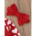 thumbnail image 6 of Qmyliery Baby Girl Valentine’s Day Outfits, Heart Tops + Pants + Headband Gift, 6 of 9