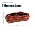 thumbnail image 2 of Ceramic Wood Plant Pot | Indoor Planter for Succulents & Flowers (Redwood Knotted), 2 of 6