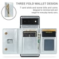 thumbnail image 5 of Nalacover Wallet Case for Google Pixel 6, 2 in 1 Design Zipper Pocket Luxury Shining PU Leather Cover with Card Slots Holder Magnetic Kickstand Shockproof Anti-Scratch Case, Silver, 5 of 11
