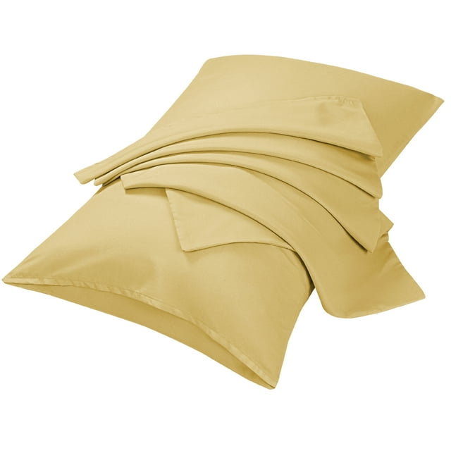 Unique Bargains Taies d'Oreiller Longues en Microfibre Douces Série 1800, Format Double