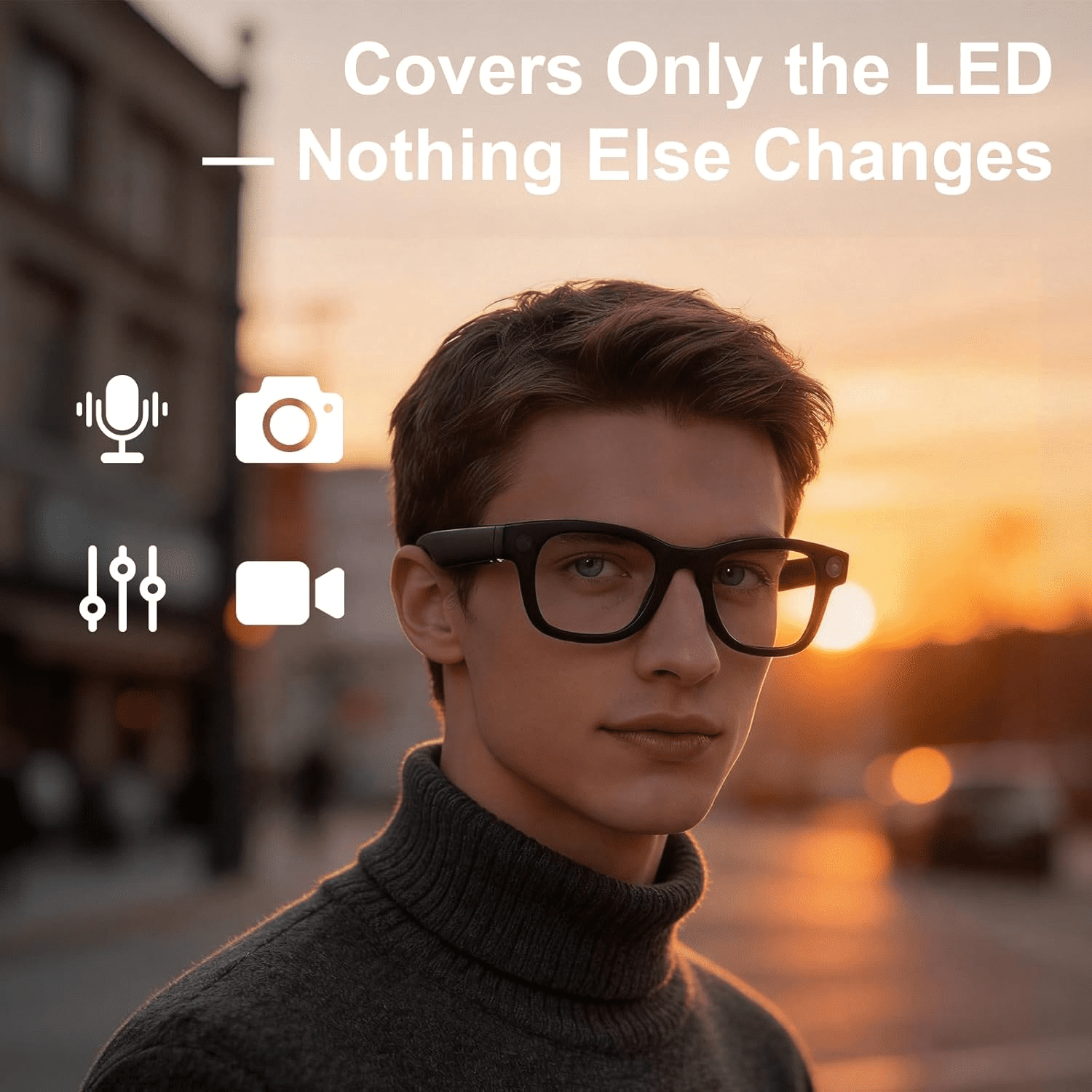 20PCS LED Light Cover for Ray-Ban Meta Glasses, Light Blocker Covers Compatible with Ray_Ban Meta Accessories, Blackout LED Blocking Cover for Meta-Glasses