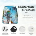thumbnail image 3 of Honeii Astronaut Tropical Dolphin Print Men's Swim Shorts,Mens Swim Trunks,Breathable Mesh Beach Shorts for Swimming,Surfing, and Beach Activities-Large, 3 of 6
