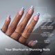 thumbnail image 4 of Uñas Postizas Glamnetic Coffin Medianas con Puntas Azules y Blancas, 4 of 9