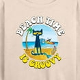 thumbnail image 3 of Pete The Cat - Beach Time Is Groovy - Women's Lightweight French Terry Long Sleeve Shirt, 3 of 6