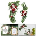 thumbnail image 3 of serony 2 Pieces Silk Display artificial Plant Hanging Decorative for Wall Holiday Wedding, 3 of 9
