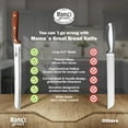 thumbnail image 4 of Mama's Great Ultra Sharp Serrated Bread Knife for Homemade Bread with 10.5 Inch Wide Wavy Edge, 4 of 7
