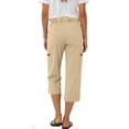 thumbnail image 5 of HADST Women's Cargo High Waisted Capri Button Closure Pants with Multiple Pockets Straight Leg for Casual & Outdoor Wear, 5 of 5