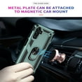 thumbnail image 6 of SaniMore Tri-layer Case for Samsung Galaxy A34 5G 6.6" 2023, 360° Rotating Holder/Kickstand Rugged PC Back + TPU Bumper Magnetic Car Mount Anti-fingerprint Anti-fall Heavy Duty Protective CasDarkgreen, 6 of 8